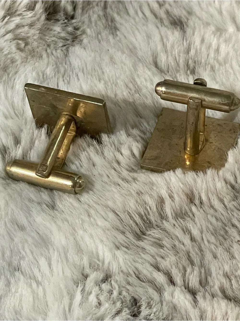 Monogrammed “A”  Gold-Tone Men’s Cufflinks - Elegant Square Design